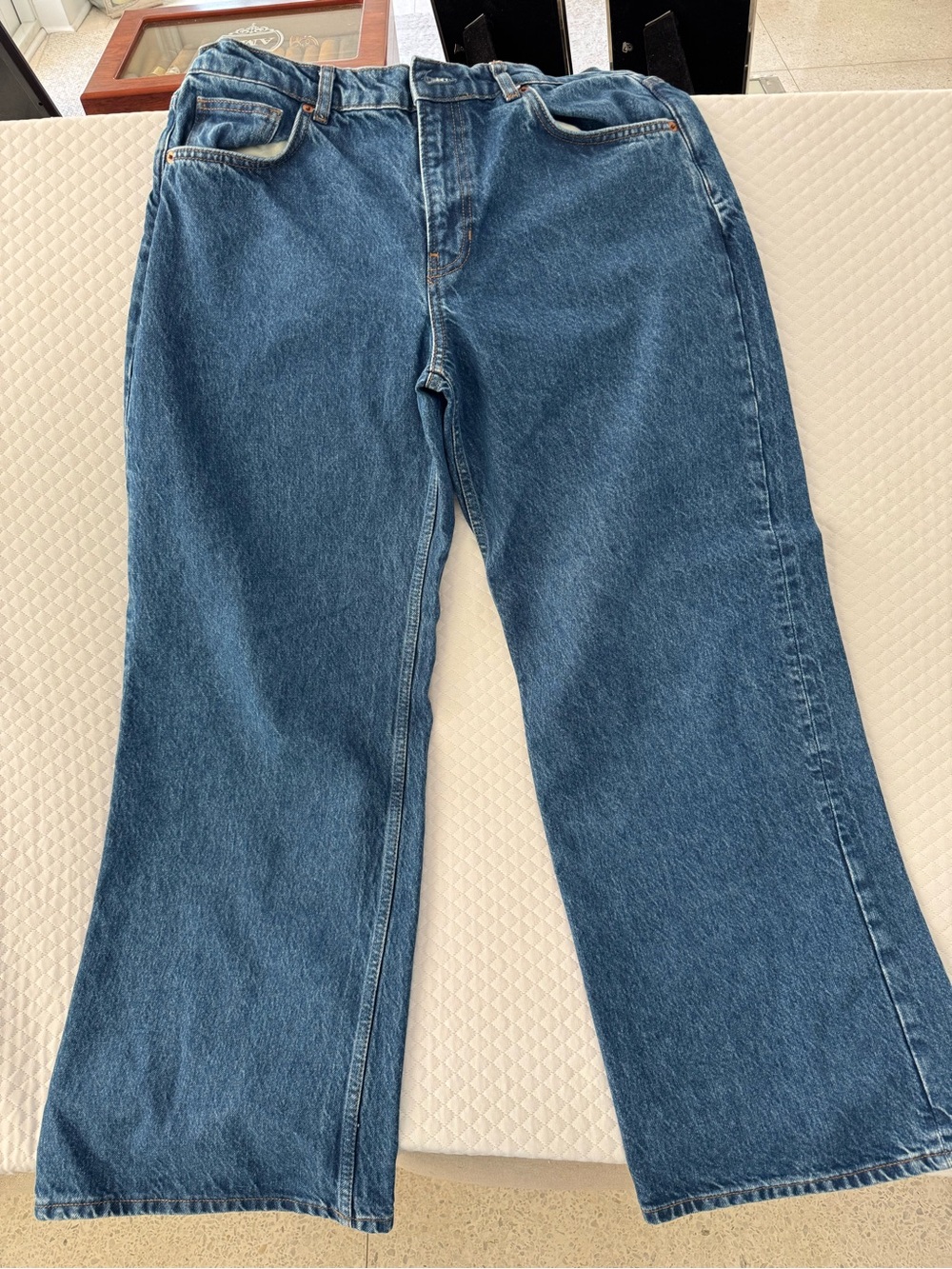 Reformation Medium Blue Wide-Leg Denim Jeans